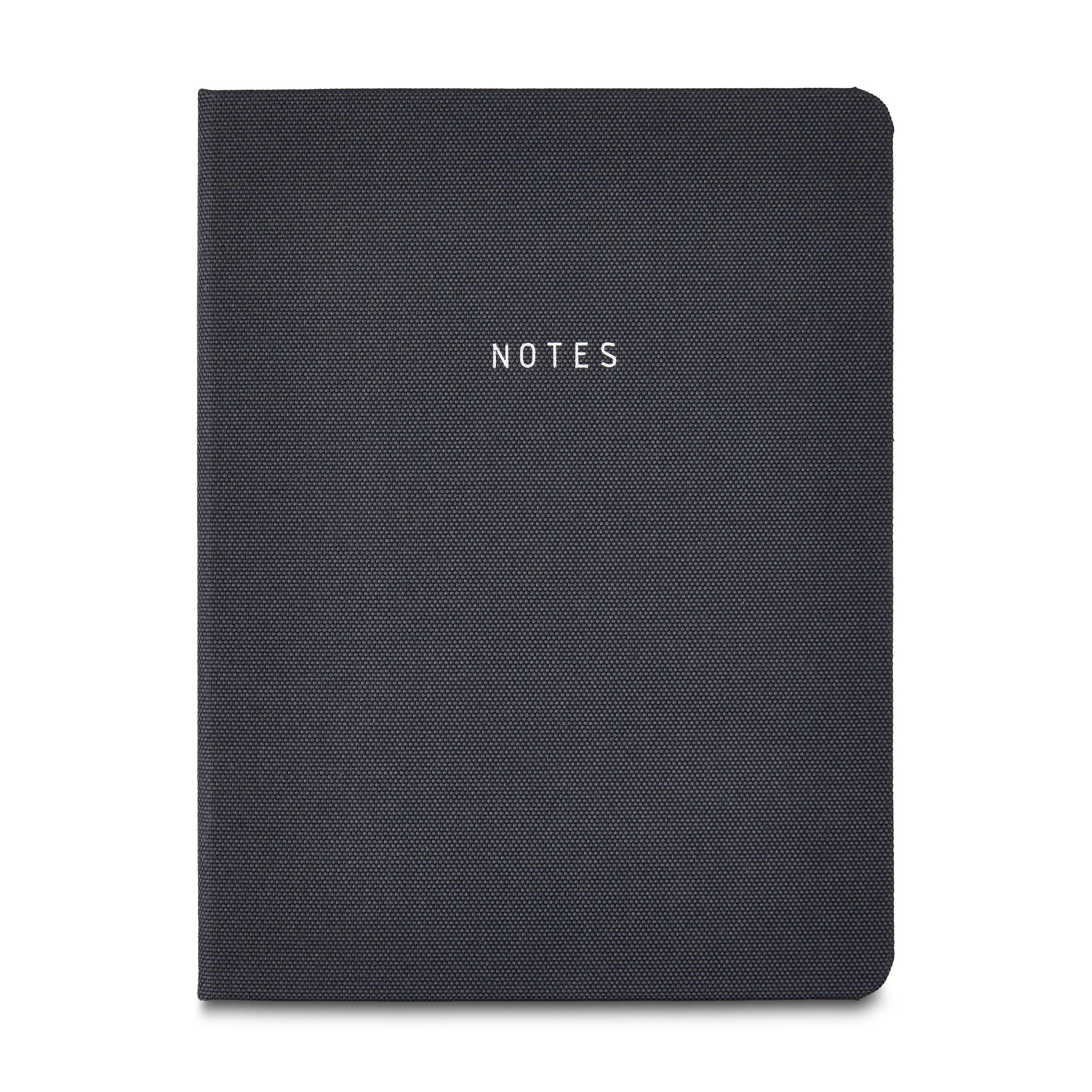 Brand Fabric Cover Journal, Black, 240 Ruled Pages, Elastic Band - Image 4