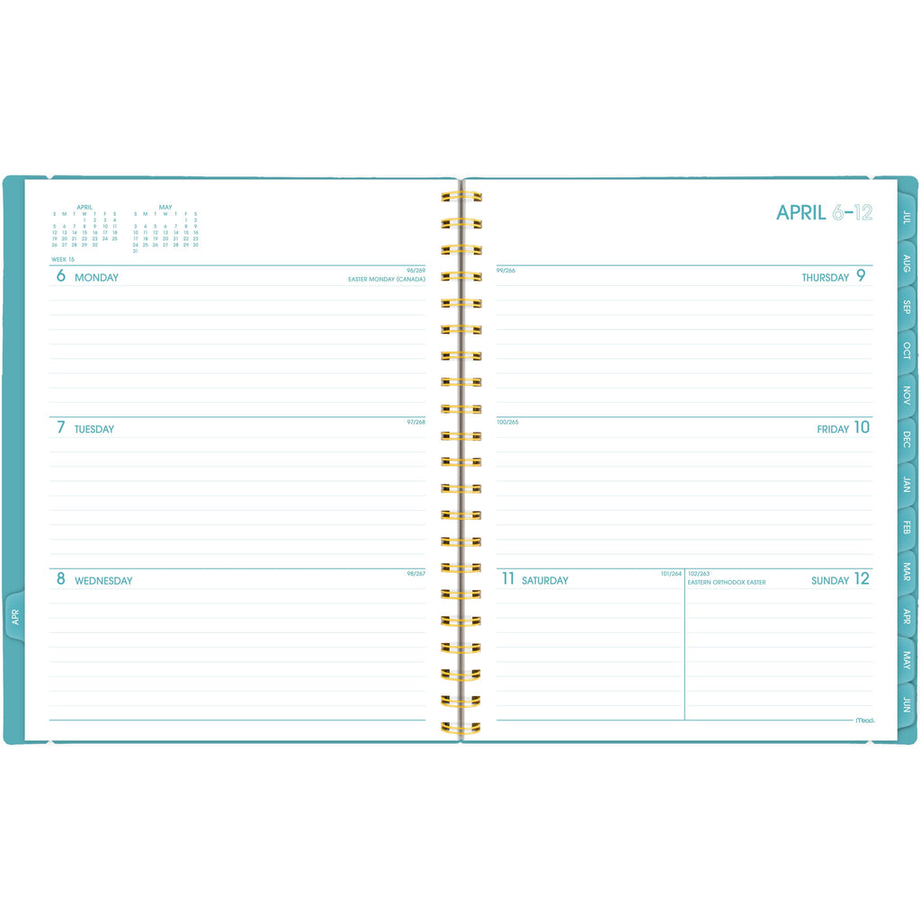 Mead Tranquil Turquoise Planner, 2026-2027, 8.5" x 11" - Image 3