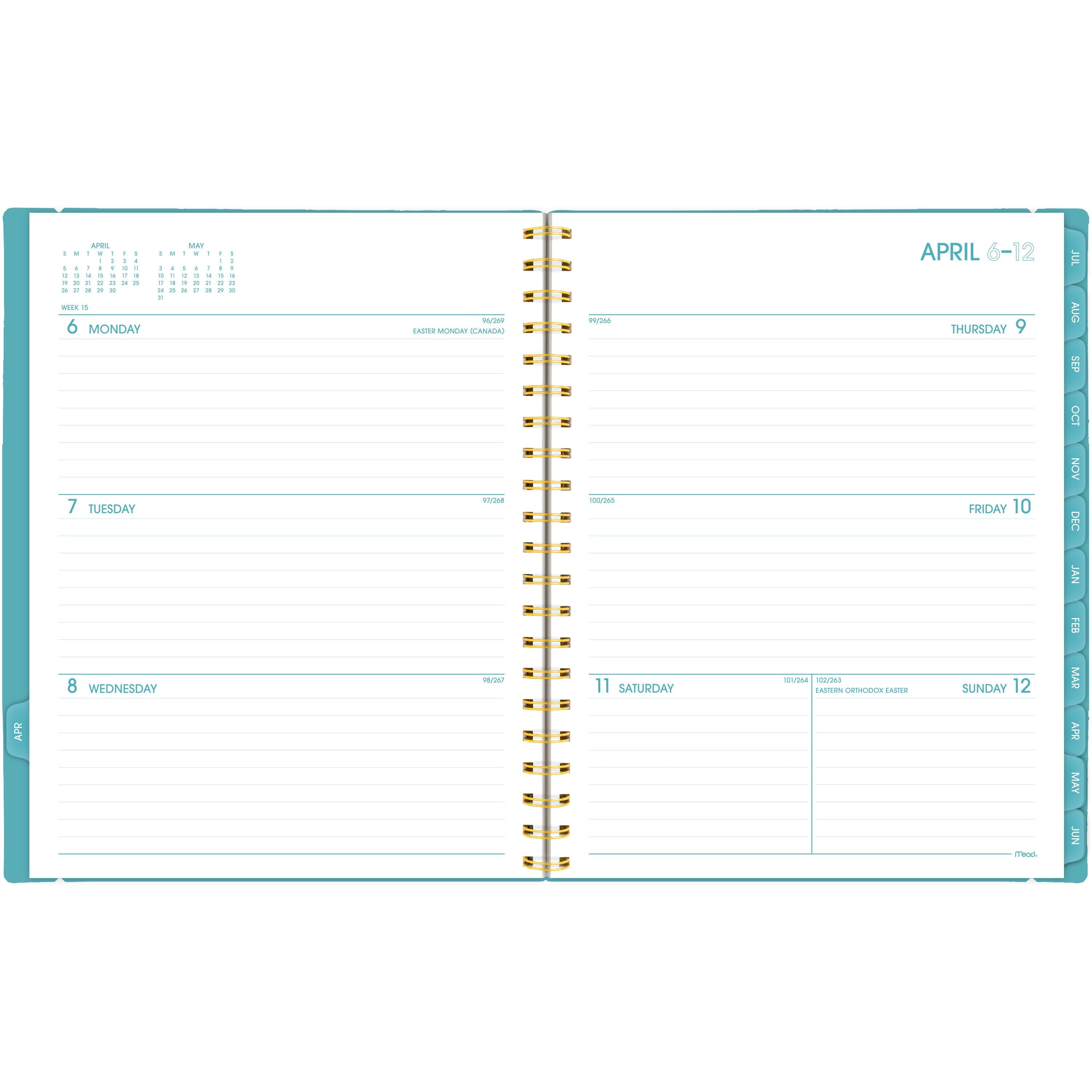 Mead Tranquil Turquoise Planner, 2026-2027, 8.5" x 11" - Image 3