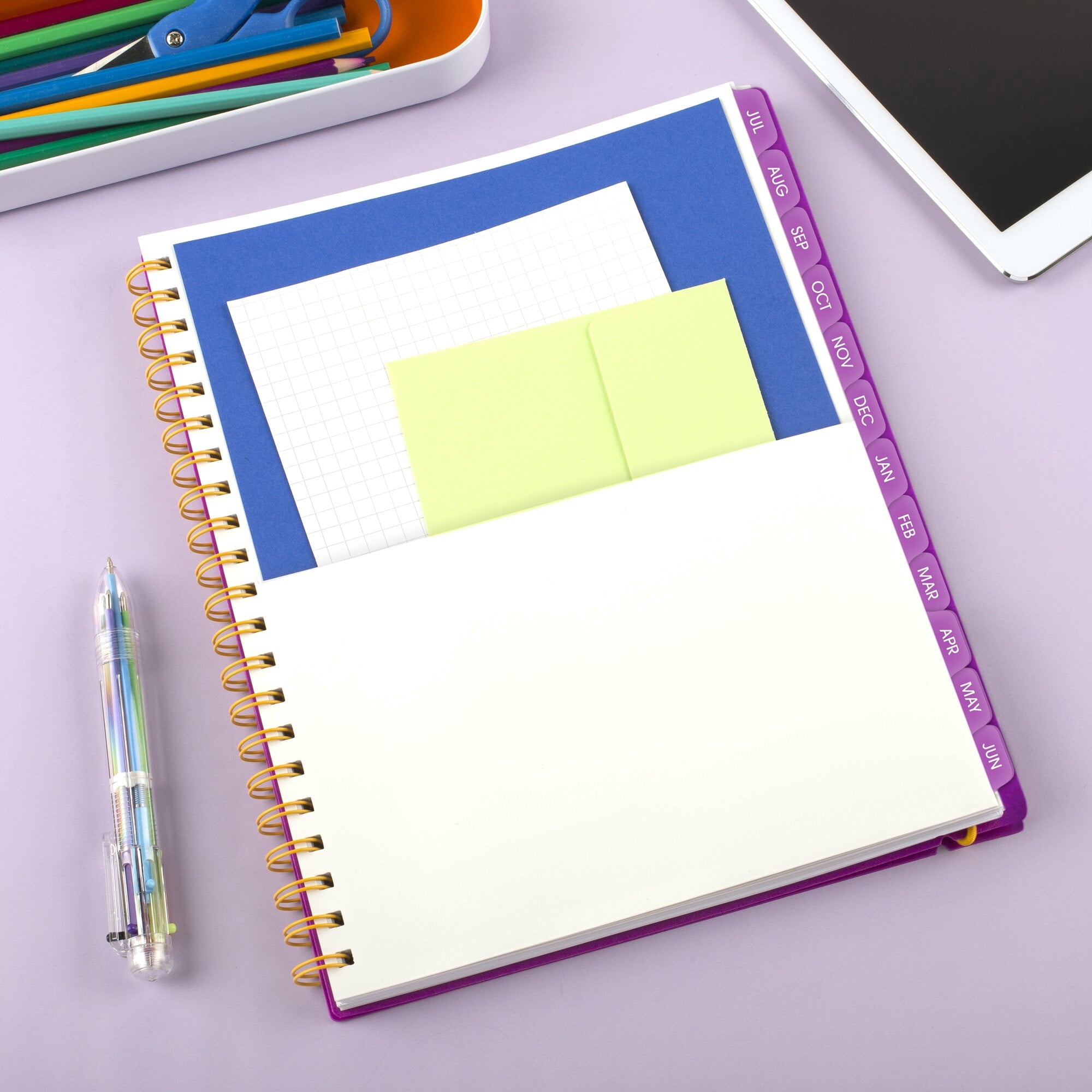 Color Pop Academic 2026-2027 Weekly Monthly Planner Fuchsia Large 8 12 x 11 - Image 5