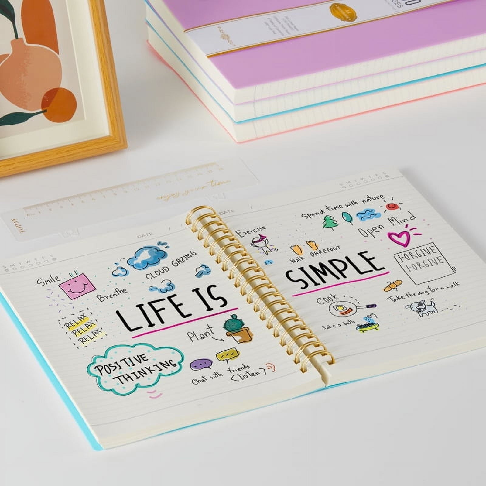 A4 Spiral Notebook, 8.5" x 11" Large Hardcover College Ruled Journal, 300 Pages Lined Paper No Bleed for Professional... - Image 2