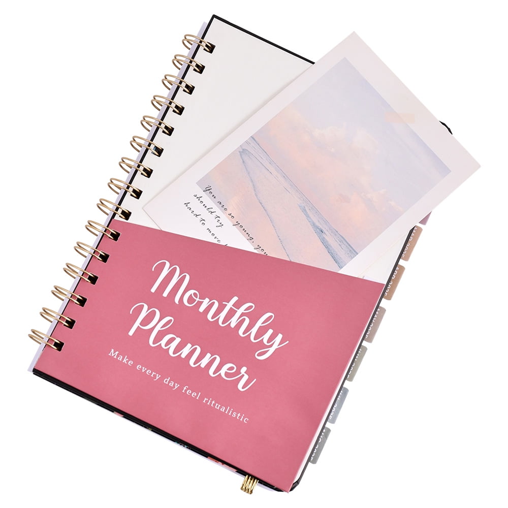 2 Years Beige Hardcover - 2026 A5 Calendar To Do Notebook With Tabs And Student Daily Schedules For School Office Hom... - Image 3