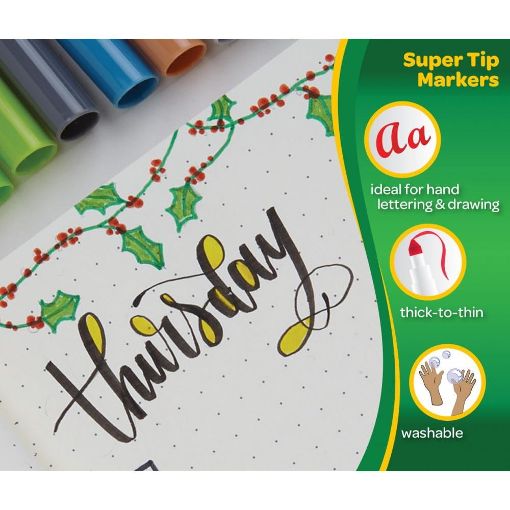 (4 pack) Crayola Super Tips Washable Markers for Kids, 20 Ct, School Supplies, Classroom Must Haves, Bullet Journaling, Gift for Kids, Ages - Image 5