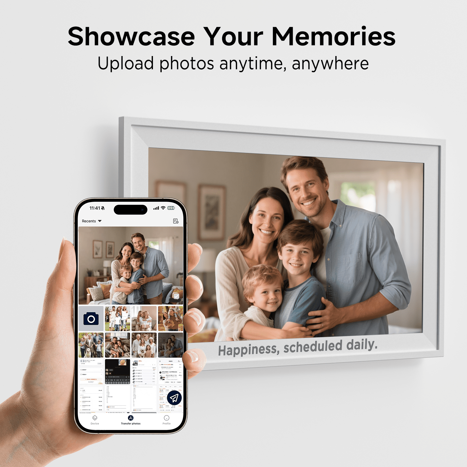 15.6-inch Smart Digital Calendar & 1080p Photo Frame, Wall Mount Family Schedule Organizer, Mother's Day Gift for Mom - Image 6