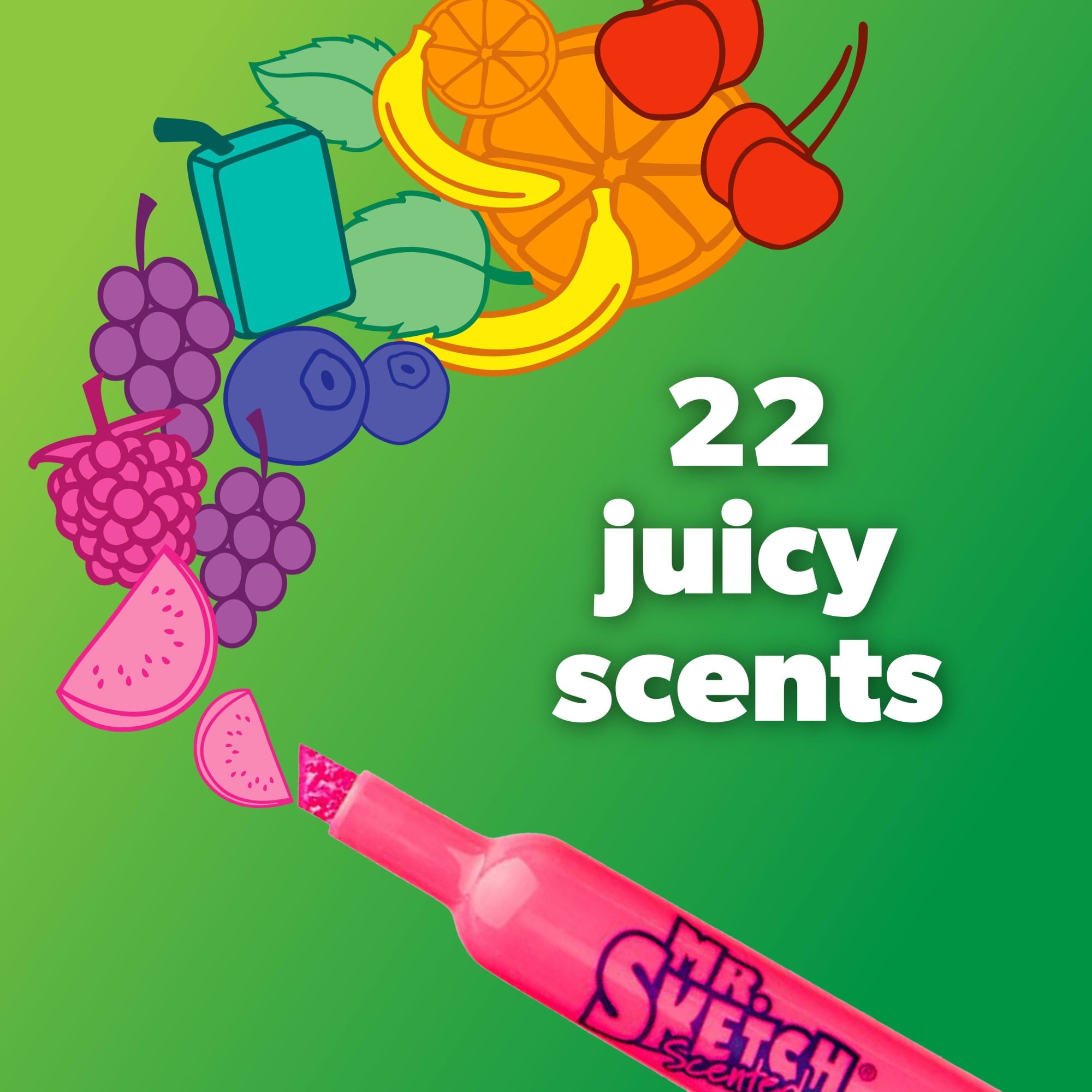 Scented Washable Markers, Chisel Tip, Assorted Colors, 36 Count - Image 4