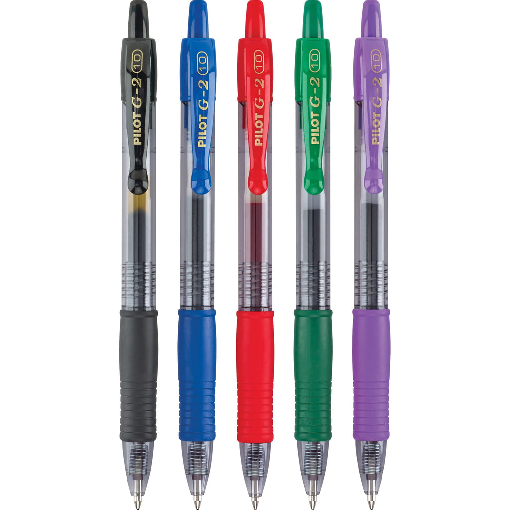 (3 pack) Pilot G2 Retractable Gel Ink Pens, Bold Point, 1.0mm, Assorted Colors, 5 Pack - Image 4