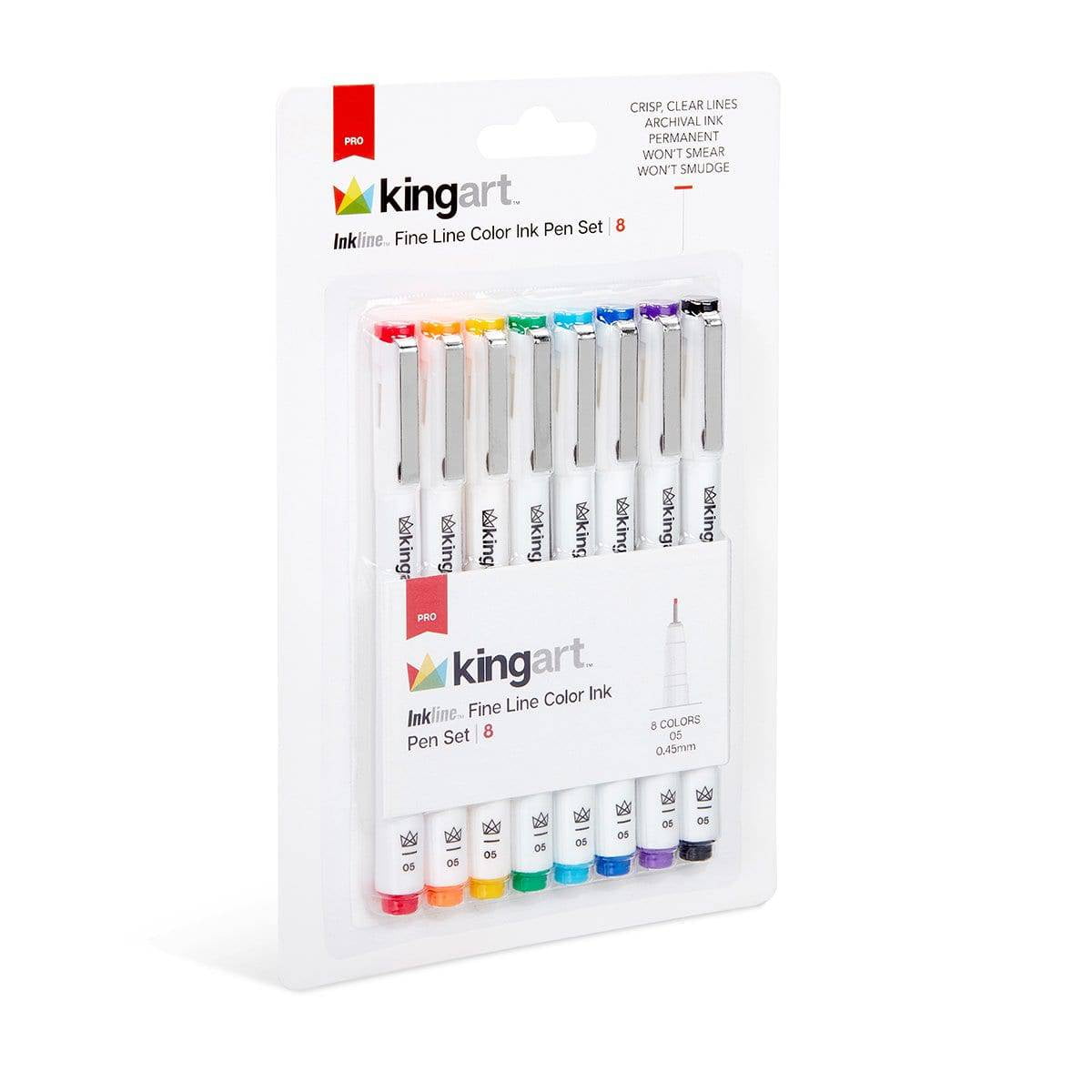 KINGART Inkline Fine Line Art Pens Set  8 Colors, Archival Japanese Ink Drawing Markers, Art Supplies - Image 6