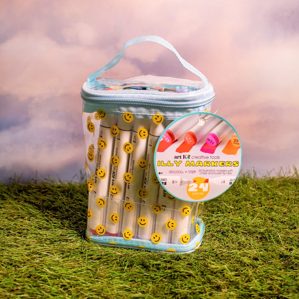 Illy Markers with Carry Pouch, Marker Easter Basket Stuffer for Kids, 24 Count - Image 3