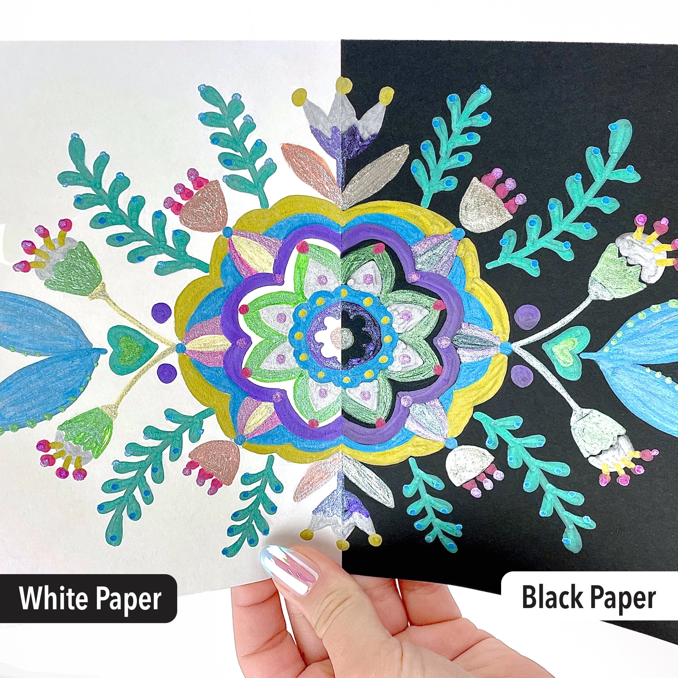 ArtSkills Metallic & Glitter Art Markers for Kids, 12 Pieces - Image 3