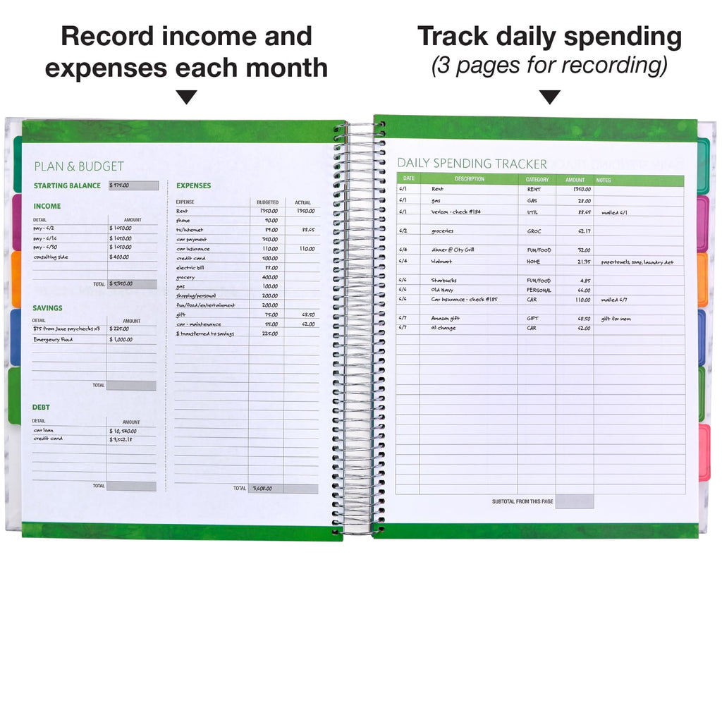 & Monthly Bill Organizer With 12 Envelopes and Pockets. Expense Tracker Notebook and Financial Book to Control Your M... - Image 6