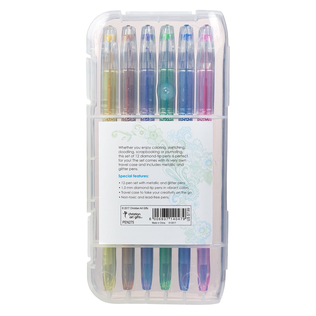 Metallic & Glitter Gel Pen Set - 12pc - Image 2