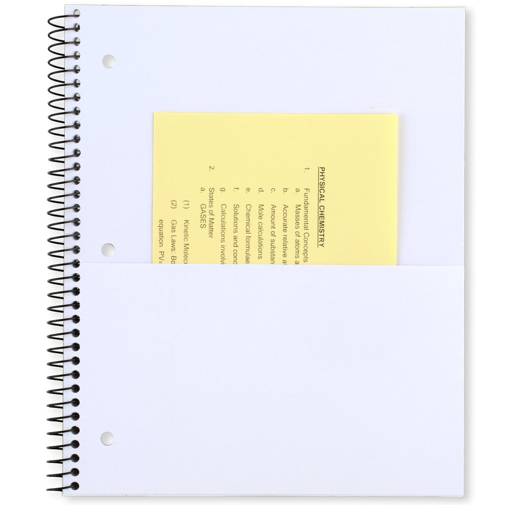 Spiral Notebook 5 Subject Wide Ruled Plastic Cover 8 x 10 12 5 Pack - Wide - Image 4