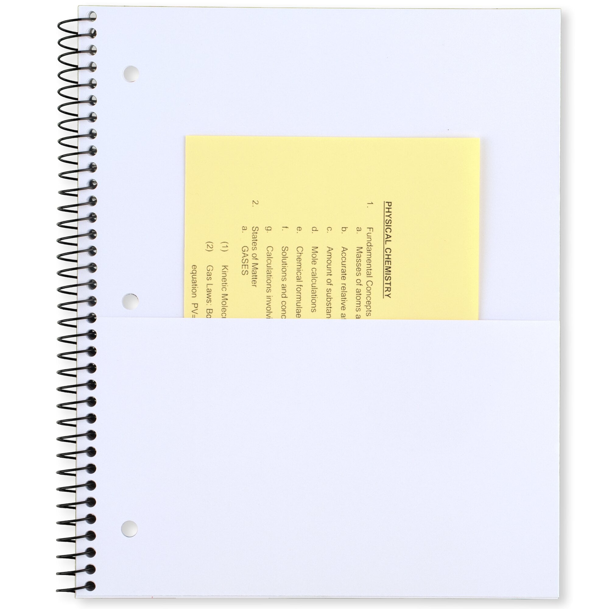 Spiral Notebook, 1 Subject, Wide Ruled, Plastic Cover, 8" x 10.5", 5 Pack - Image 4