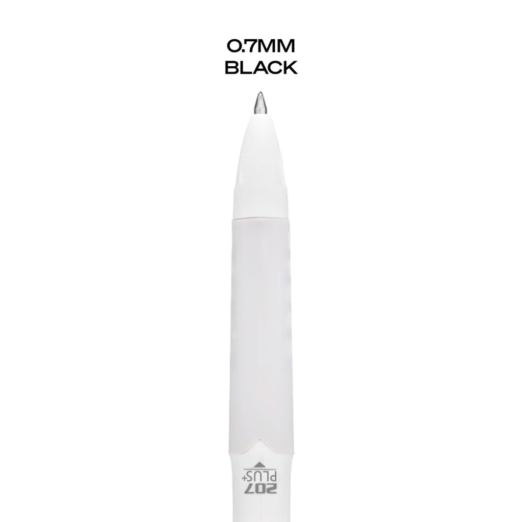 uniball™ 207 Plus+ Retractable Gel Pens, Medium Point (0.7mm), White Barrel, Black Ink. 4 Pack - Image 5