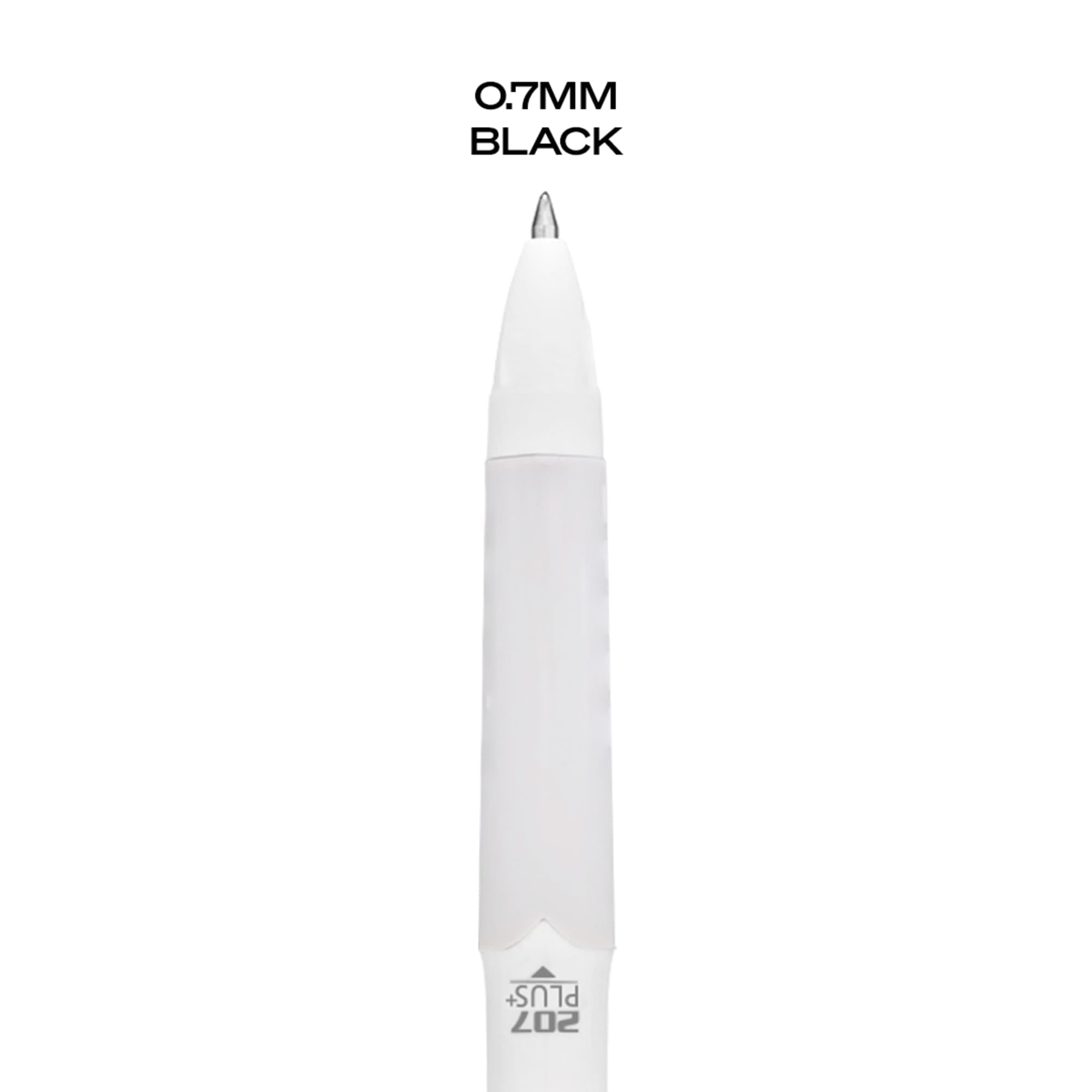 uniball™ 207 Plus+ Retractable Gel Pens, Medium Point (0.7mm), White Barrel, Black Ink. 4 Pack - Image 5