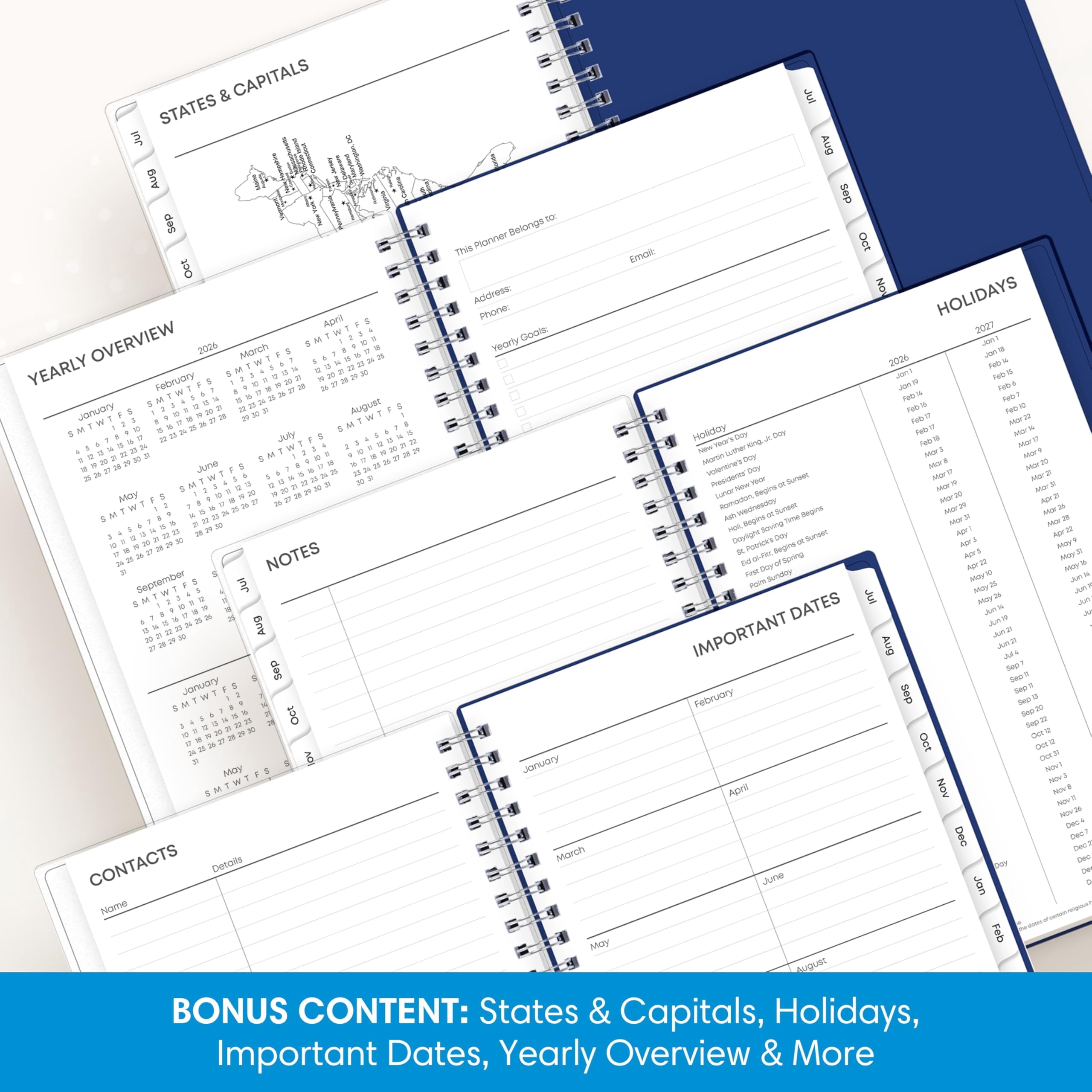 Blue Sky 2026-2027 Weekly and Monthly Academic Year Planner Calendar, July 2026 - June 2027, 5" x 8", Flexible Cover, Wirebound, Laminated T - Image 5