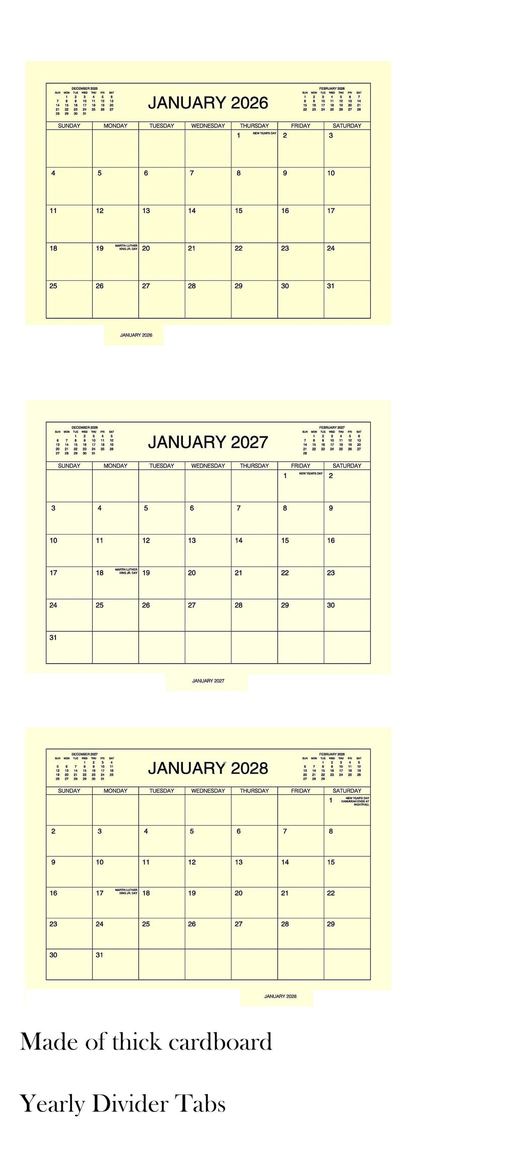 Kerixi 3 Year Calendar Planner Blue, 11 * 8.5'' JUL 2025 - JUN 2028 - Image 4