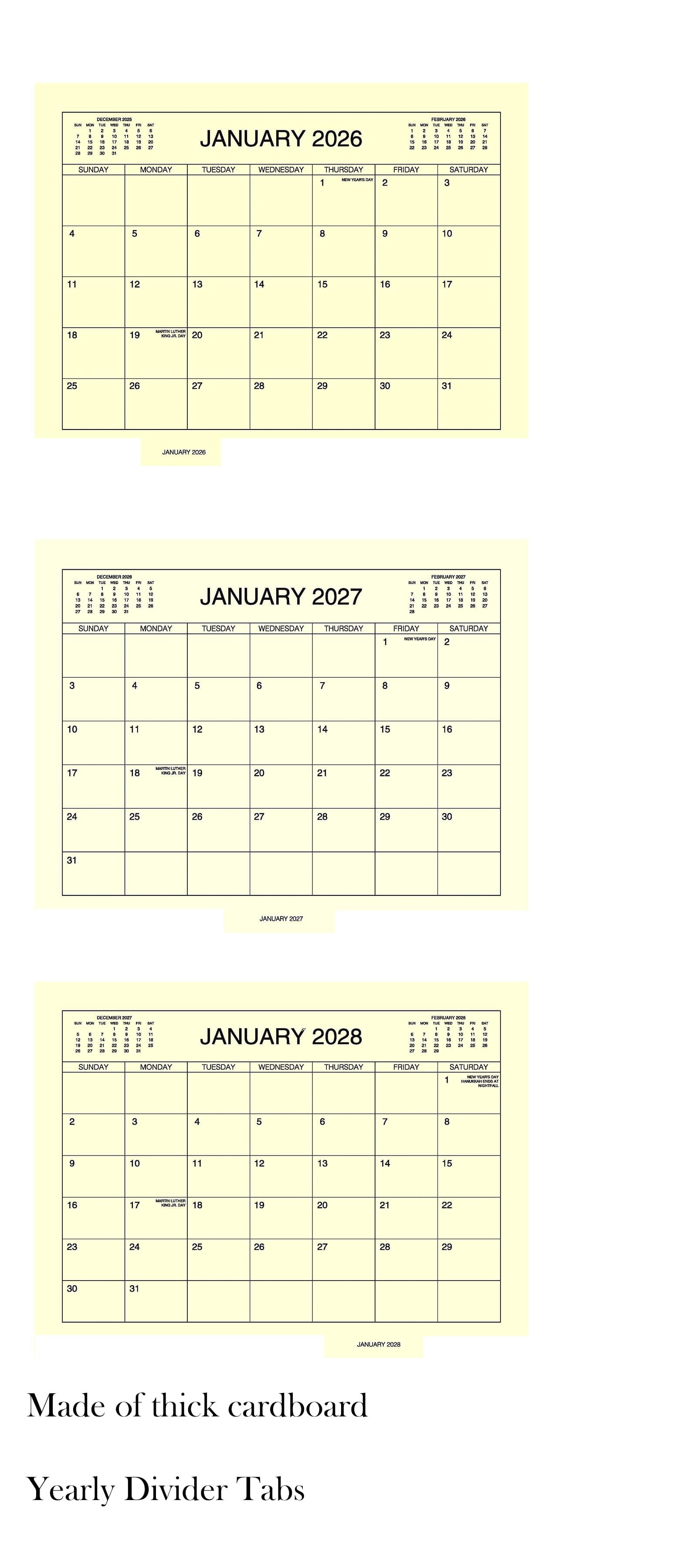 Kerixi 3 Year Calendar Planner Blue, 11 * 8.5'' JUL 2025 - JUN 2028 - Image 4